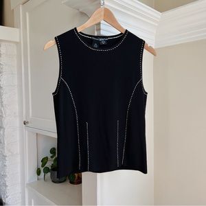 Vintage Stitched ‘Theme’ Top sz Large Petite